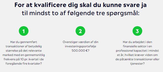 eToro Professional Account Danish