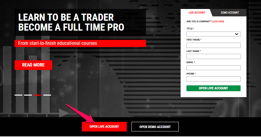 What are the steps involved in opening an LQDFX Islamic Account? step 1