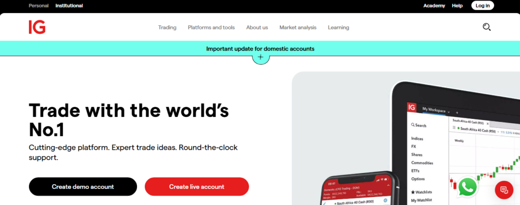 IG Best Bitcoin Forex Brokers