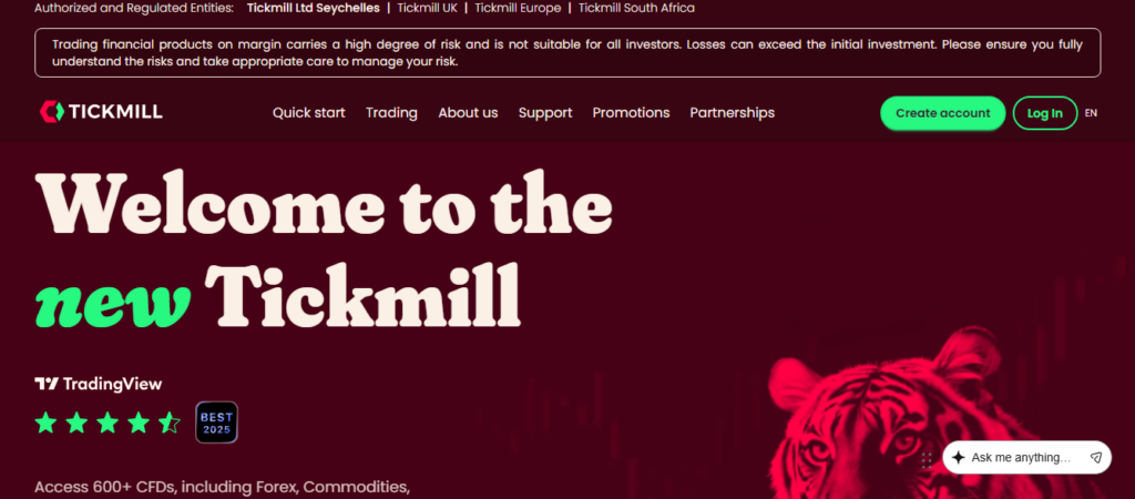 tickmill Best Bitcoin Forex Brokers